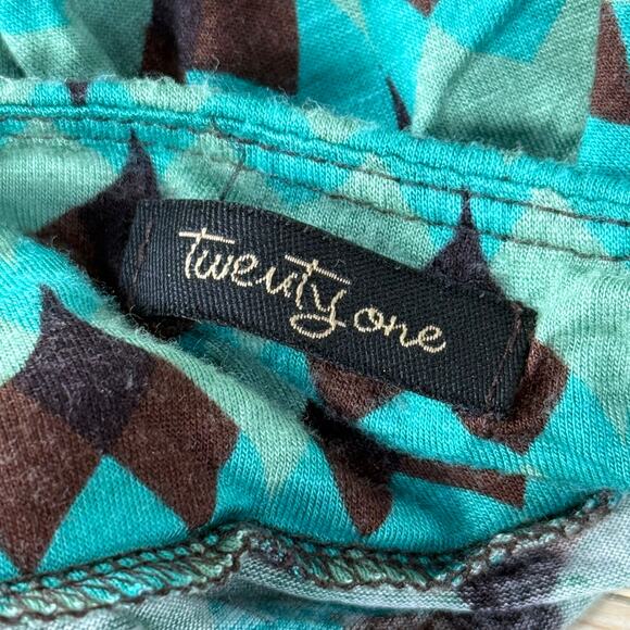 Vintage 90s Y2k Green Brown Halter Top Boho Gyaru Coastal Cowgirl Trashy Bimbo M - Picture 4 of 6